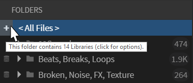If the path doesn&rsquo;t contain any libraries, this button will not appear.