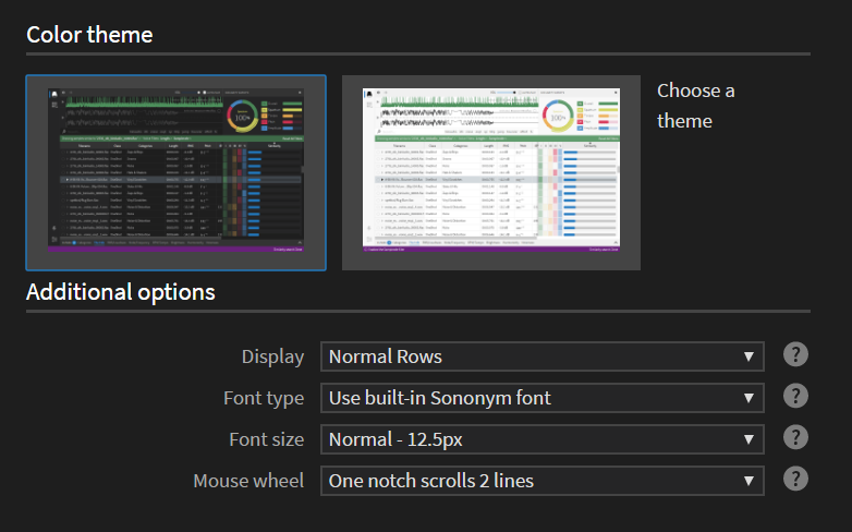 Display - the dark theme has just been applied