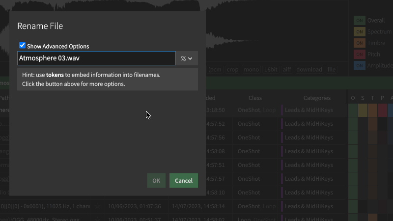 Demonstrating how to enter a token manually, or by selecting it from the popout menu.